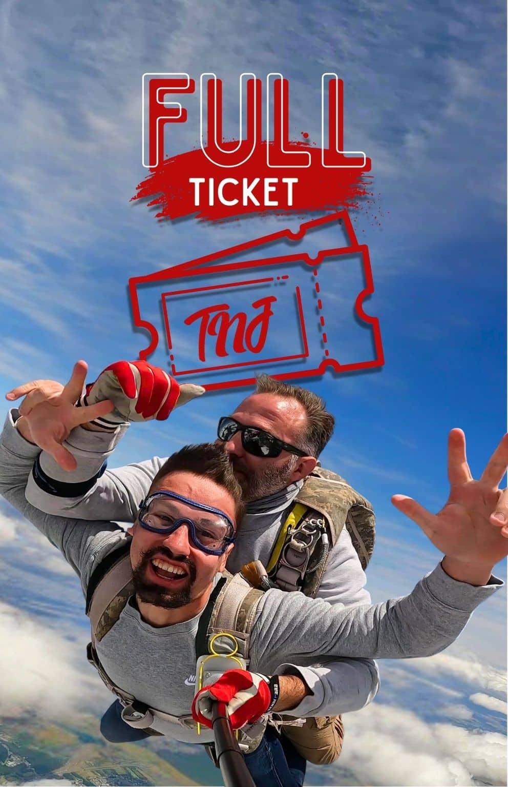 ticket full saut en parachute Tours'N Jump